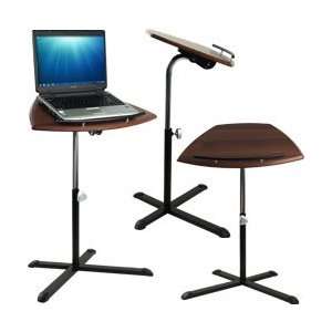 New Trademark Orispace Ergonomic Compact Laptop Desk Dark Walnut Four 