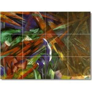  Marc Abstract Backsplash Tile Mural 10  18x24 using (12) 6x6 tiles