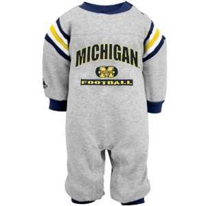   Michigan Wolverines Infant Ash Football Coveralls