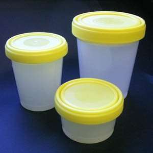 Container Histology, 250mL (8oz), PP, Graduated, with Separate Yellow 