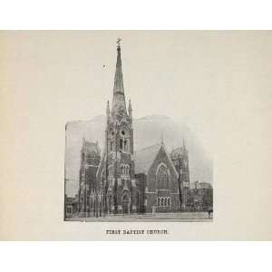  1897 First Baptist Church Nashville Tennessee Print 