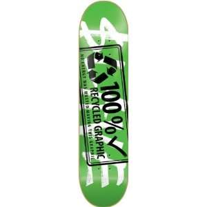  Slave Recycled Deck 7.87 Green Skateboard Decks Sports 