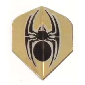   Gold/Black Tribal Spider Metallic Dart Flights