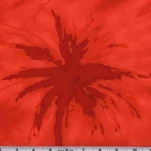  58 Wide Polyester Crepe Abstract Red Fabric By The Yard 
