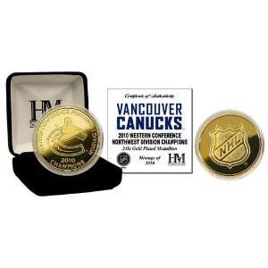  Vancouver Canucks 2010 Division Champs 24KT Gold Coin 