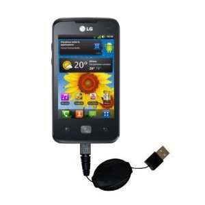  Retractable USB Cable for the LG E510 with Power Hot Sync 