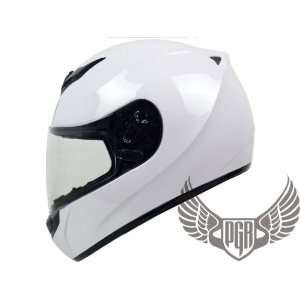   Arrow Full Face DOT Approved Motorcycle Helmet (Medium, Gloss White