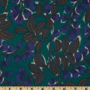   Fleece Vines Green/Blue Fabric By The Yard Arts, Crafts & Sewing