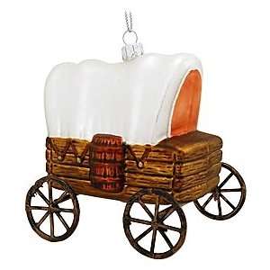  Covered Wagon Glass Ornament
