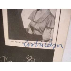 Caron, Leslie Mel Ferrer Movie Program Signed Autograph Lili 1953 