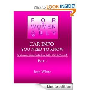 Car Info Women Need to Know Jean White  Kindle Store