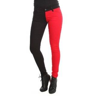  Tripp   Black And Red Split Leg Skinny Jeans Clothing