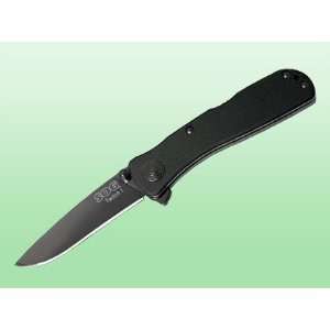   Hardcased Black Tini Knife Straight Edge Hard Anodized Aluminum Handle