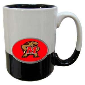 Maryland Terps NCAA Team Logo 2 Tone Grande Mug White/Black  