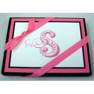  Hallmark Stationery NOT4132 Pink Initial S Blank Note Cards 