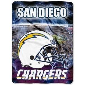 San Diego Chargers 60 x 80 inch Royal Plush Raschel Throw Blanket 
