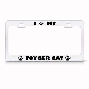 Toyger Cat Metal license plate frame Tag Holder