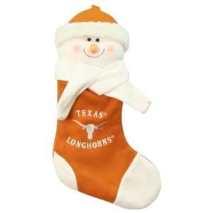 Texas Longhorns Snowman Holiday Stockings (Measures 22 x 9 
