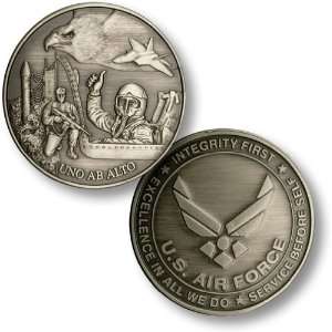  Air Force Emblem and Theme Nickel Antique Challenge Coin 