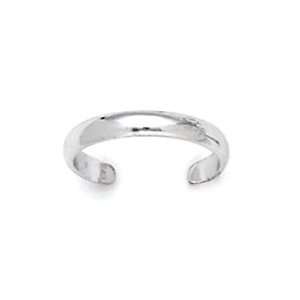  10k White Gold Band Toe Ring Jewelry
