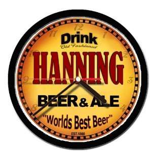  HANNING beer and ale cerveza wall clock 