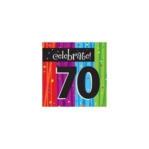  Rainbow Celebration 70th Birthday Lunch Napkin Health 