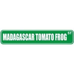   MADAGASCAR TOMATO FROG ST  STREET SIGN