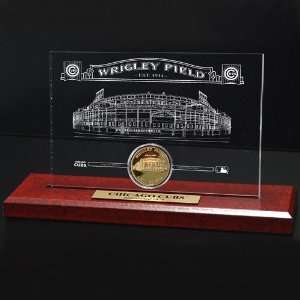  MLB Chicago Cubs Wrigley Field 24KT Gold Etched Acrylic 