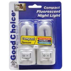 Good Choice 403 White Manual Compact Fluorescent Night Light, (Pack of 
