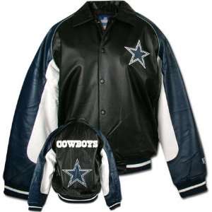  Dallas Cowboys Racing Real Leather Jacket Sports 