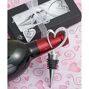   modern heart design wine bottle stopper