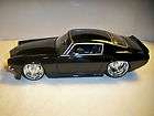 JADA 1/24 BIGTIME MUSCLE ALL BLACK 71 CHEVY CAMARO SS USED HOT ROD 