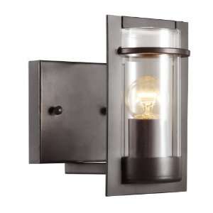    Indoor Collection Black Finish 1 Lt Wall Sconce Clear Glass  B