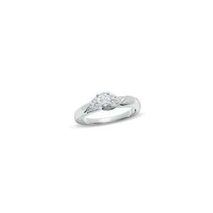  ZALES Diamond Engagement Ring in 14K White Gold 1/2 CT. T 
