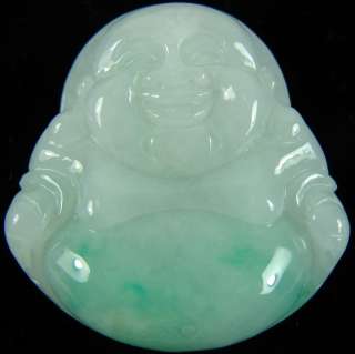   Green Natural A Jade Jadeite Pendant Happy Buddha God P 247 2  