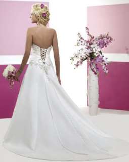 no 15 wedding dress white or ivory made in satin