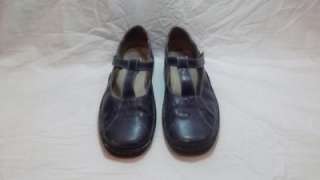 Womens Shoes Josef Seibel Clogs Mary Janes Mules Blue Leather 9.5 41 