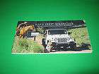 2005 JEEP WRANGLER RIGHT HAND DRIVE OWNERS MANUAL FAST FREE U.S 