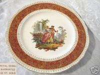 ROYAL CHINA RED BAND COURTING COUPLE DINNER PLATE  