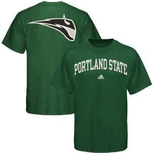  adidas Portland State Vikings Green Relentless T shirt (Large 