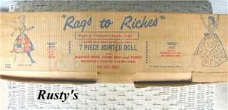 1950s Deluxe Reading RAGS TO RICHES doll Booklet/ TAG  