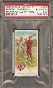 1900 Wills Cigarettes 112 yr old Baseball USA ~ PSA 6.5 ~ Rare 