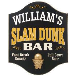 Slam Dunk Bar Personalized Pub Sign 