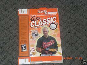CAL RIPKEN CALS CLASSIC OS LIMITED EDITION CEREAL BOX  