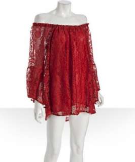 Daughters of the Revolution red lace Magical mini peasant dress 