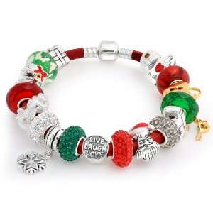   Jewelry .925 Silver Christmas Live Love Laugh Pandora Style Bracelet