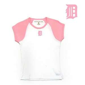  Detroit Tigers MLB Girls Mini Star Top (Pink) Sports 