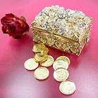 Crystal Gold Wedding Coin Trinket Box Set ARRAS