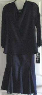 Fashions Mother of Bride navy blue dress size 12  