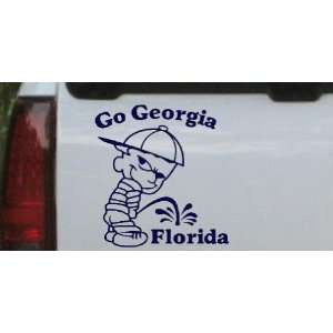 Go Georgia Pee On Florida Car Window Wall Laptop Decal Sticker    Navy 